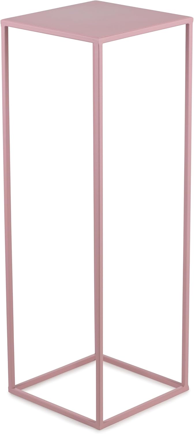HowHomely Blumenständer Metall Rosa 70 cm Hoch - Solider und Robuster Blumenhocker Metall - Pflanzen