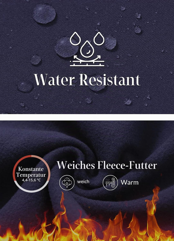 baleaf Thermo Hose Damen Thermo Leggings mit Taschen Wanderhose Wasserabweisend Bootcut Leggings Sch