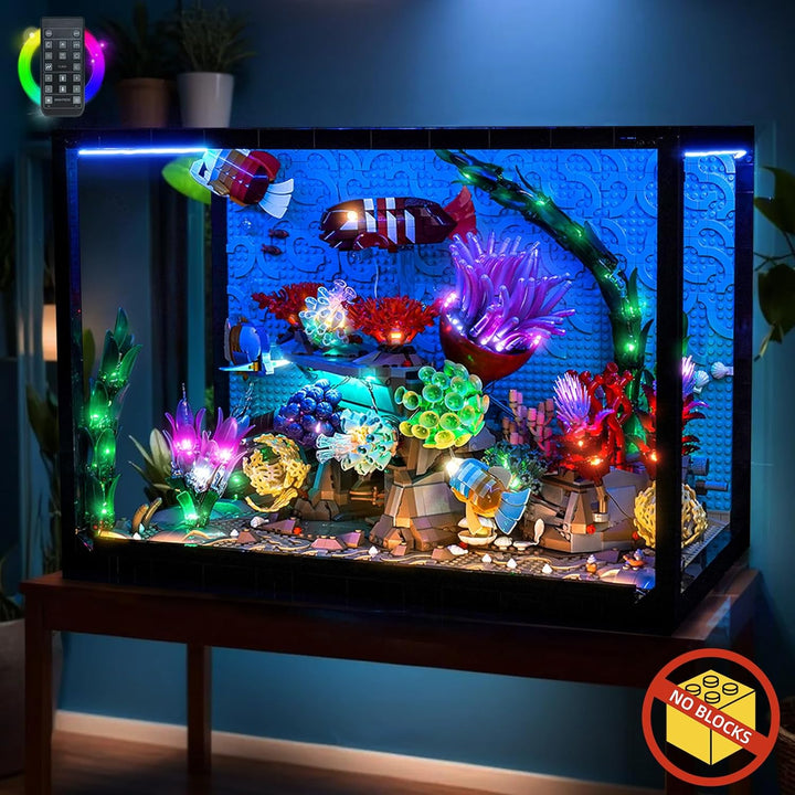 BrickBling Fernbedienung Licht-Kit Kompatibel mit Lego Tropical Aquarium 10366 (Kein Modell), Led Be