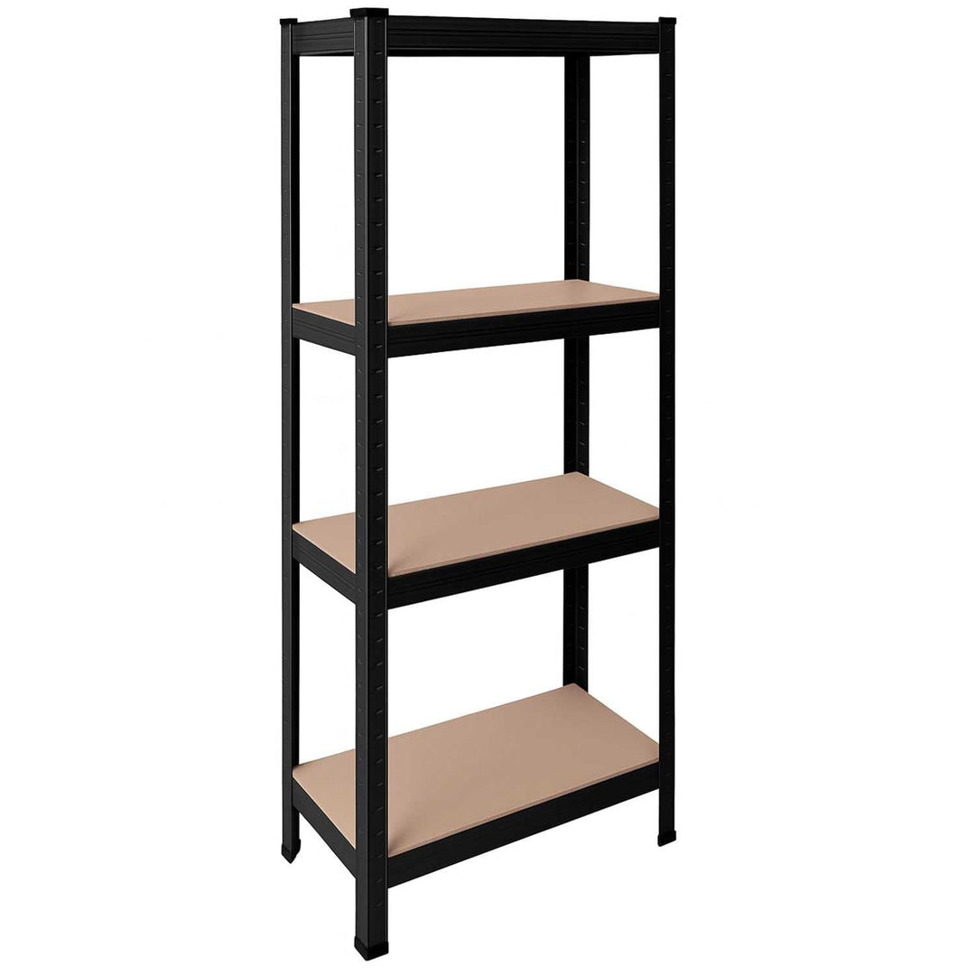 OcioDual Schwerlastregal Schwarz Tiny, Haushaltsregal, Kellerregal, Standregal, Metallregal, 150x60x
