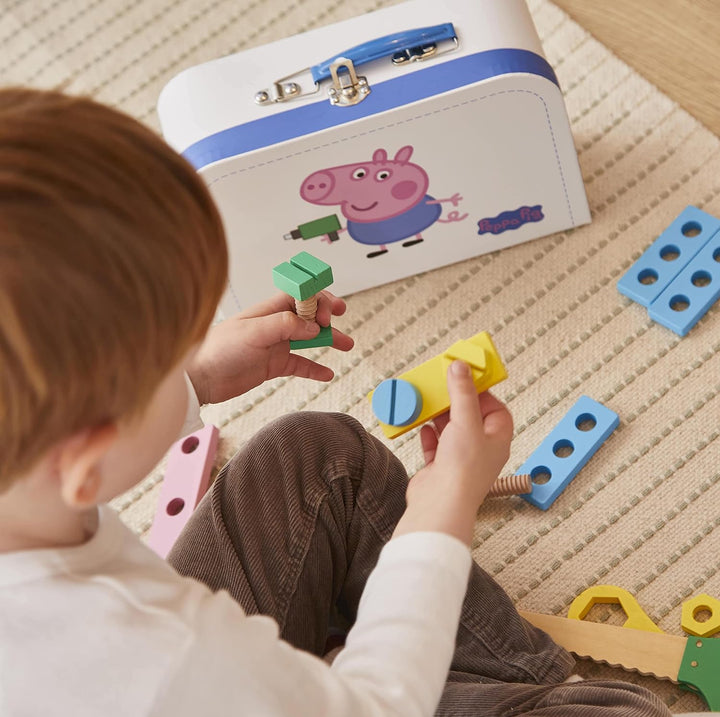 Barbo Toys - Peppa Pig Kinder Werkzeugkoffer - Spielzeug ab 3 Jahre - Kinderrollenspiel - Kinder Wer