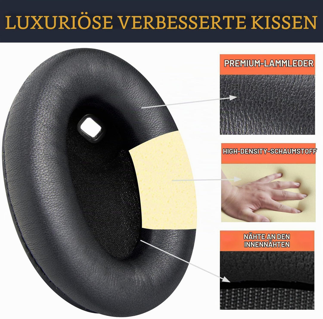SOULWIT Ersatz Ohrpolster für Sony WH-1000XM4 (WH1000XM4) Kopfhörer, Polster mit hochwertigem Lammfe