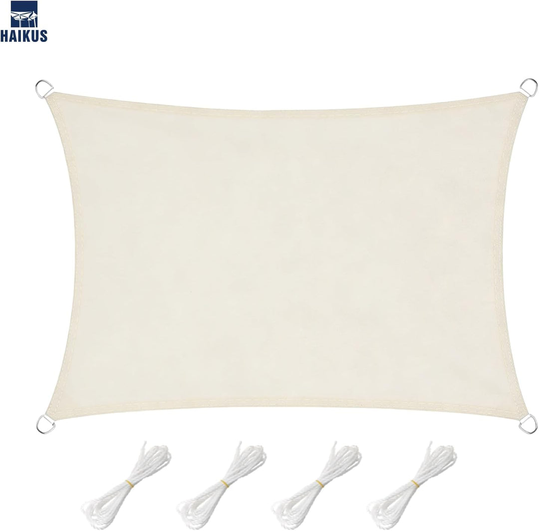 HAIKUS Sonnensegel Wasserdicht Rechteckig 2x4m Sonnenschutz Wasserabweisend Premium PES Polyester mi