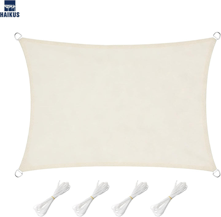 HAIKUS Sonnensegel Wasserdicht Rechteckig 2x4m Sonnenschutz Wasserabweisend Premium PES Polyester mi