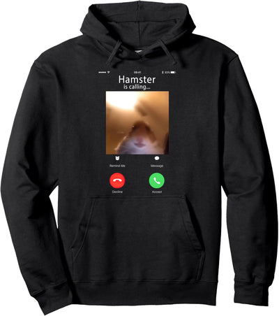 dank meme hamster staring front camera t shirt calling gift Pullover Hoodie