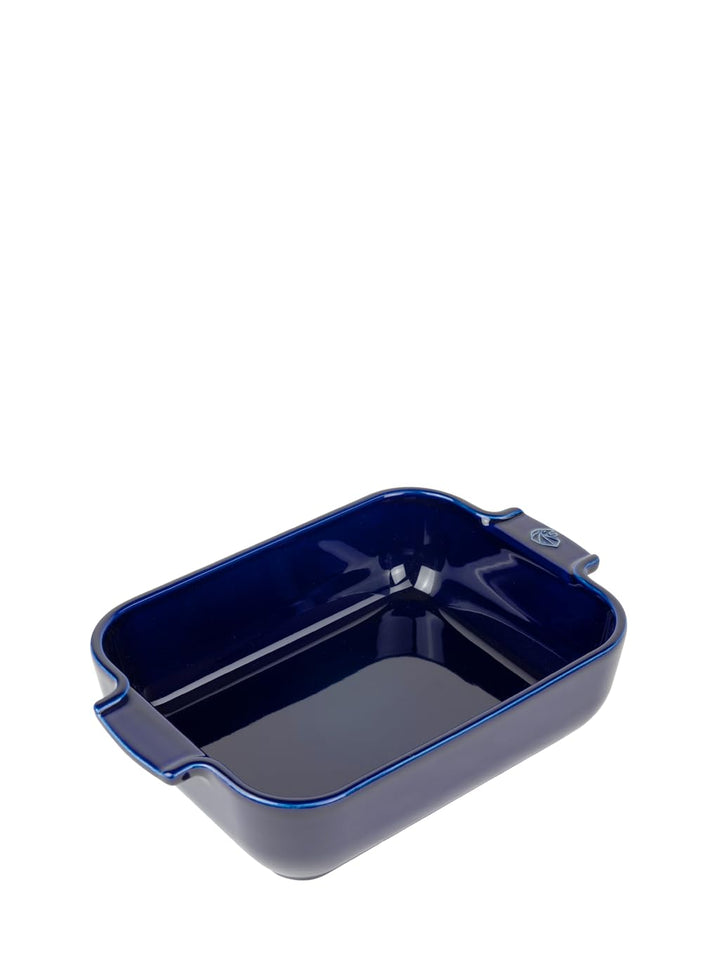 Peugeot rechteckige Auflaufform Appolia 25 cm aus Keramik, Tiefblau I -20 bis 250°C temperaturbestän