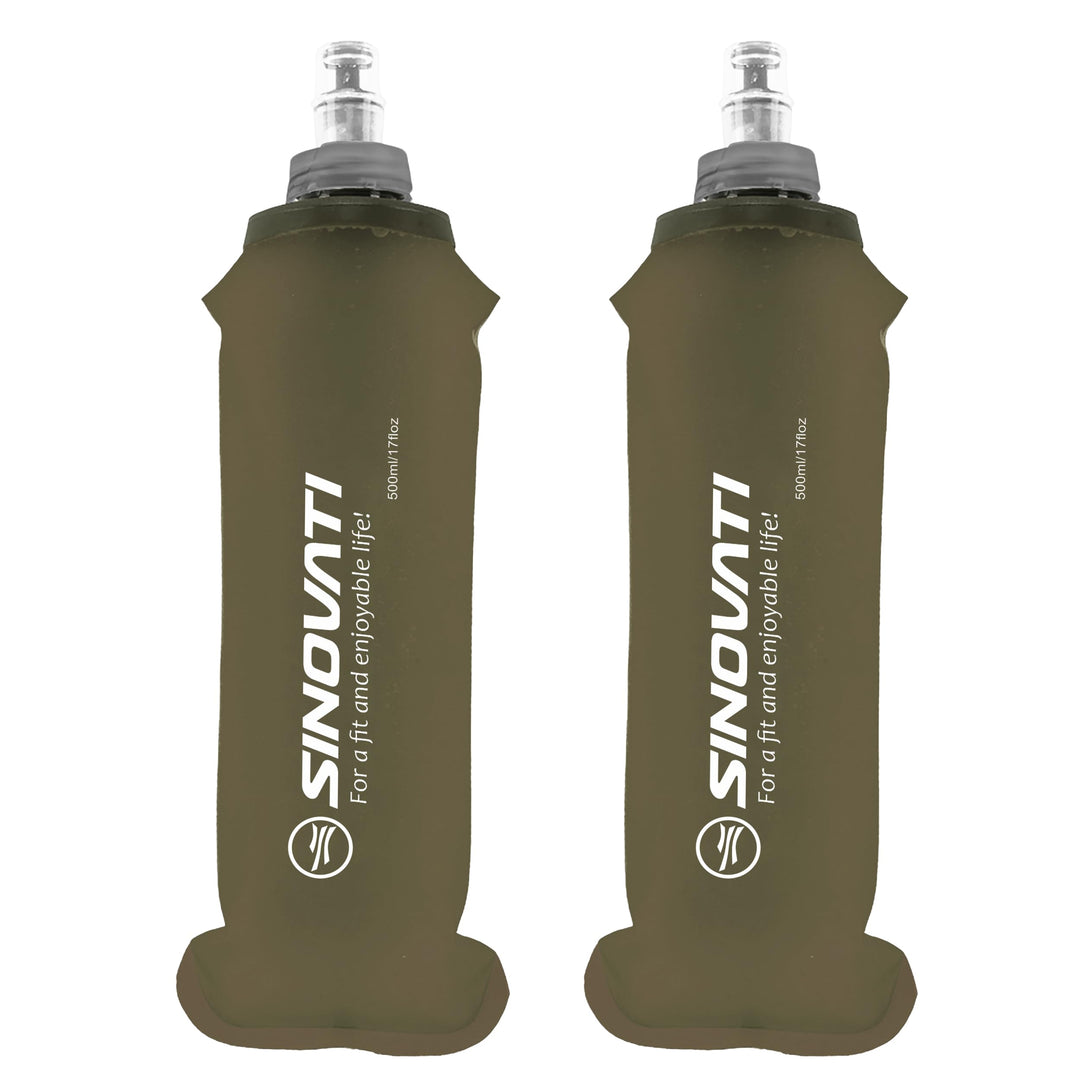 SINOVATI® TPU Faltbare Trinkflaschen, Soft Flask, Wasserflasche BPA-Frei Sportflasche für Trinkrucks