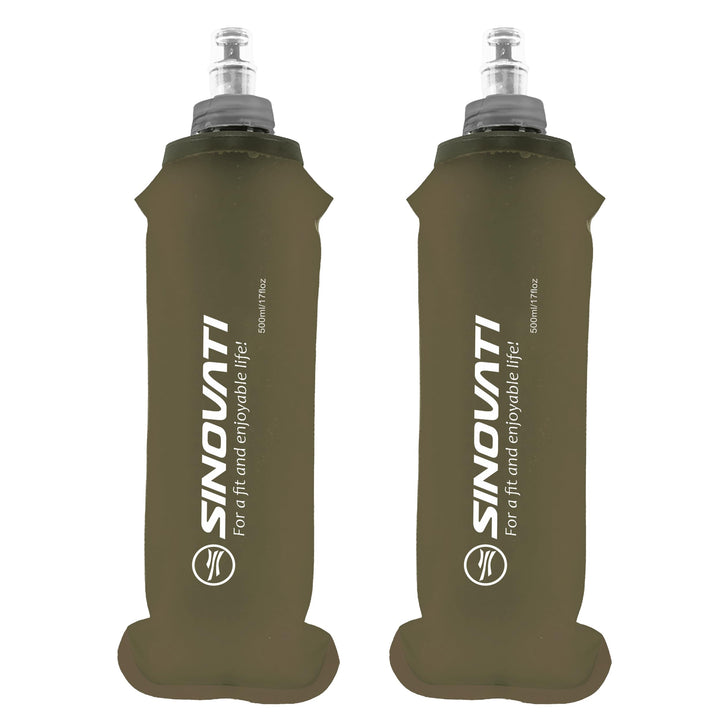 SINOVATI® TPU Faltbare Trinkflaschen, Soft Flask, Wasserflasche BPA-Frei Sportflasche für Trinkrucks