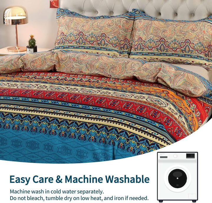 Qucover Bettwäsche 155x220cm 100% Baumwolle Bettbezug mit Reissverschluss 155 x 220 cm 2 TLG. mit Ki