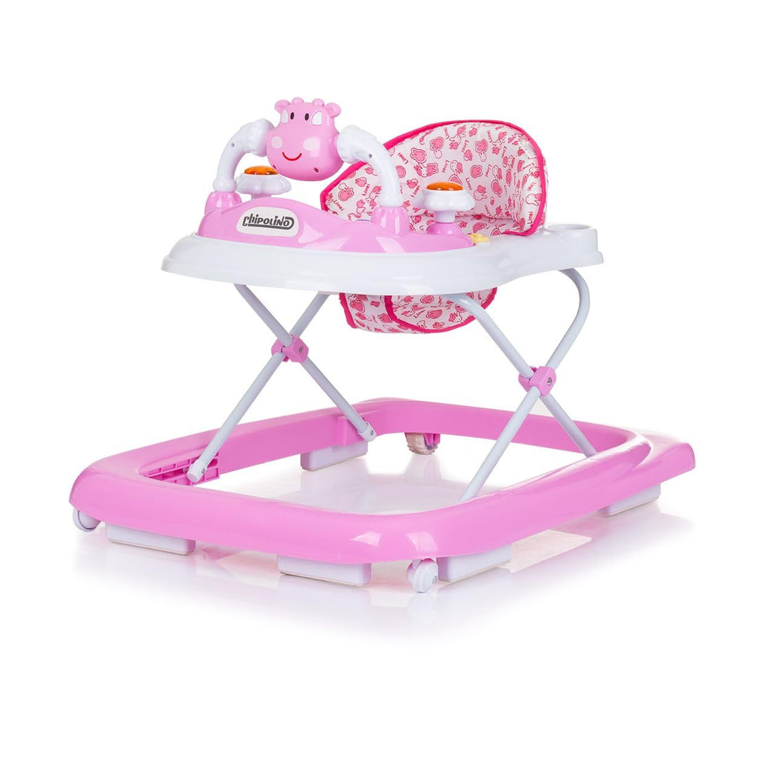Chipolino Lauflernhilfe Little Cow Räder Stopper Höhenverstellbar Musik Licht rosa, rosa