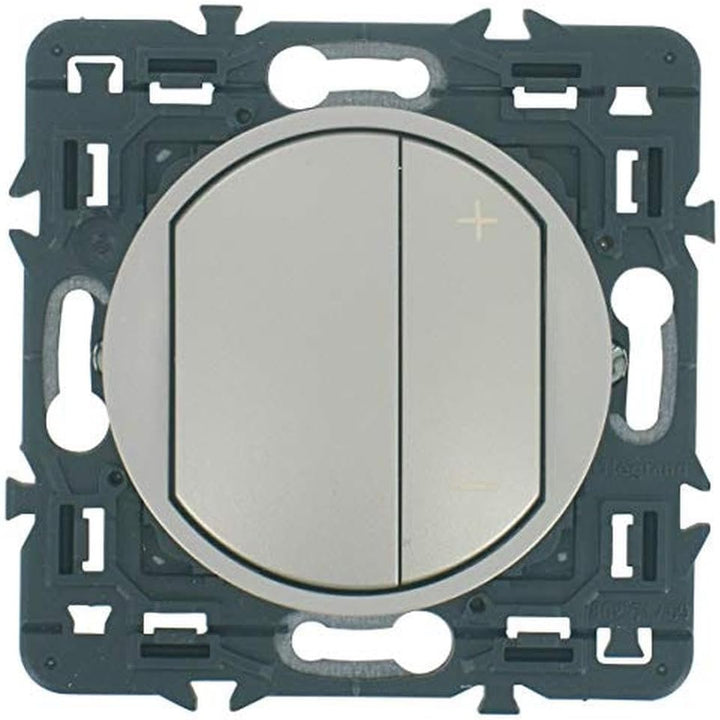 Legrand Céliane Lichtschalter, einfach, grau, 099514, 250 voltsV Doppelt Titan, Doppelt Titan