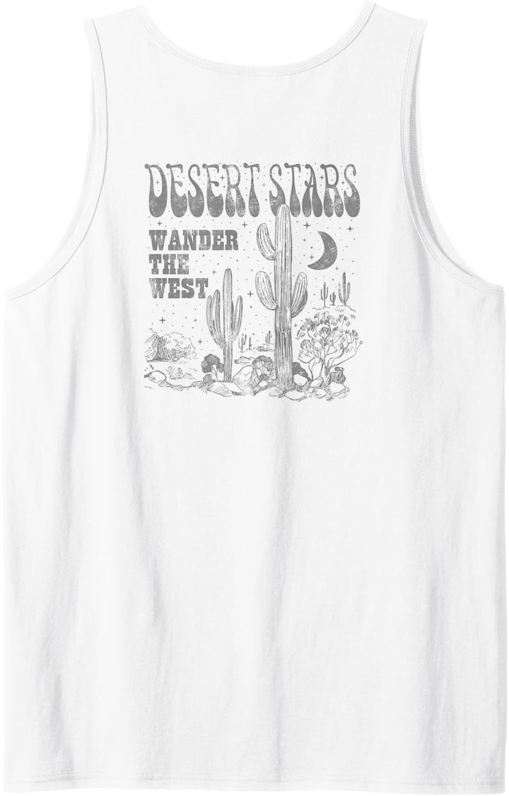 Trendy Desert Stars Wander The West Desert Night Scene Tank Top