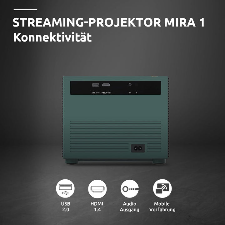Strong MIRA1 Smart Beamer Offizieller Google TV 1080p Mit 4k-Unterstützung, Auto Fokus & Keystone, W