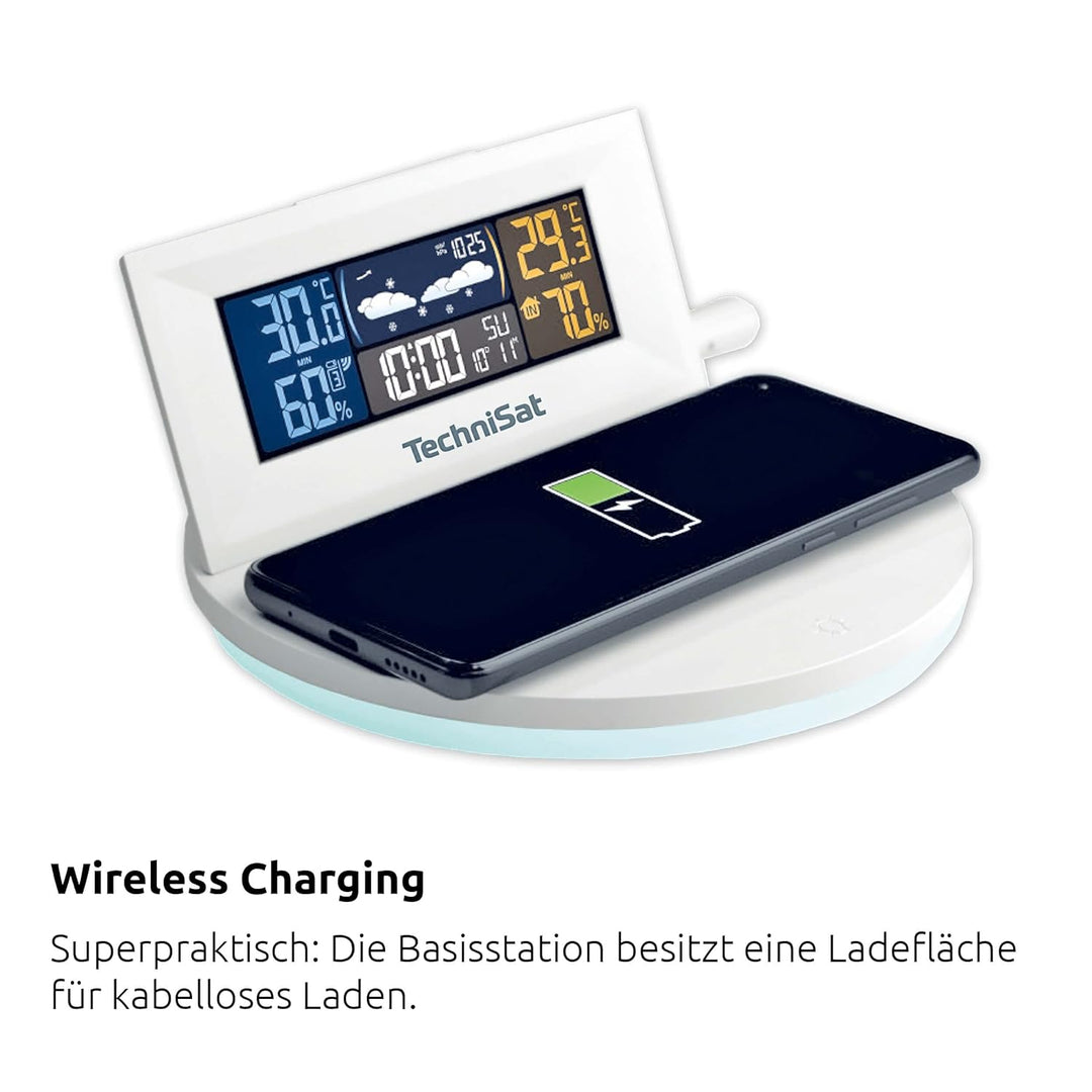 TechniSat IMETEO Q1- Wetterstation mit Aussensensor (Messung von Temperatur, Luftfeuchtigkeit, UV-In