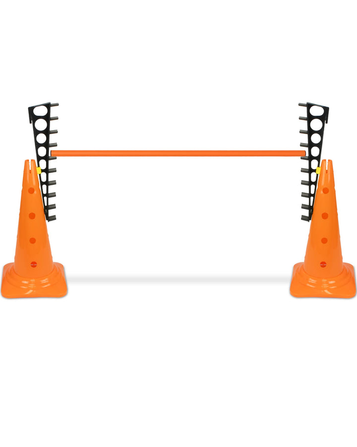 Kombi Leiterhürde 50 mit Stange 100 cm – Parcours-Hindernis für Agility-Training – Sprung- & Slalom-