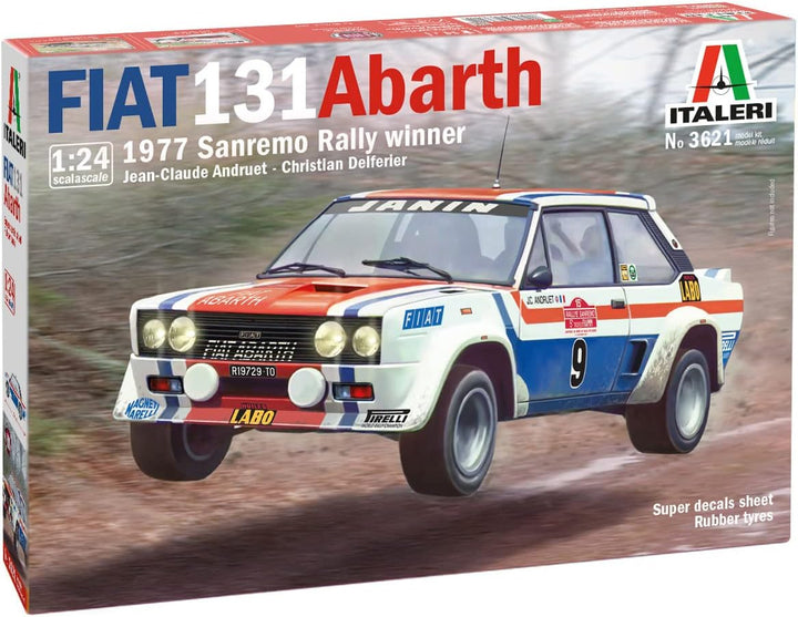 Italeri 3261 3621 1:24 FIAT 131 Abarth'77 Sanremo RallyWin-Modellbau, Bausatz, Standmodellbau, Baste