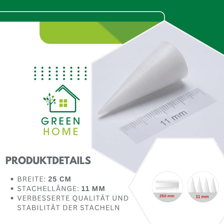 Green Home Entlüftungsroller 25 cm mit Spritzschutz - Stachellänge: 11 mm - Profi-Qualität 25 cm Rol
