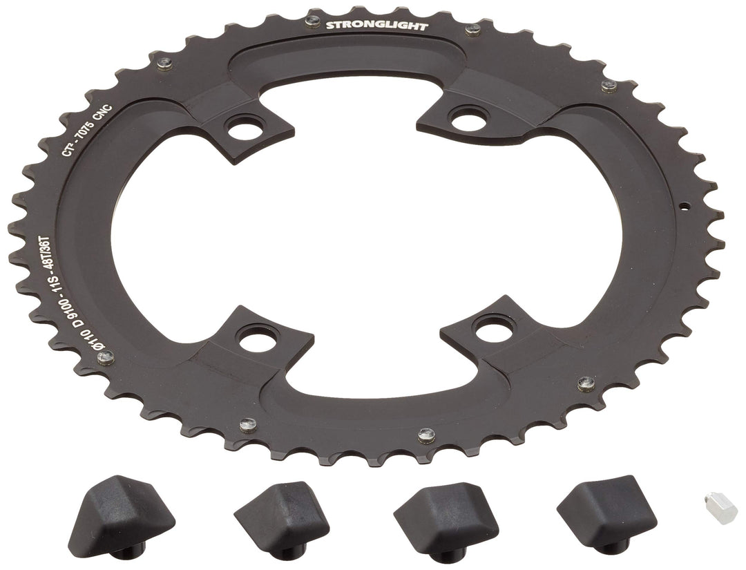 Stronglight Unisex – Erwachsene Dura-Ace/DI2 ct² Kettenblat, schwarz, 1size