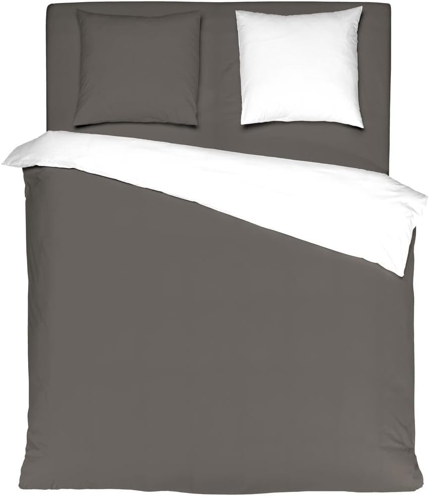 Uni Einfarbig Wende Bettwäsche Mistral Home Edel Perkal 100% Ägyptische Baumwolle, Farbe:Bungee Cord