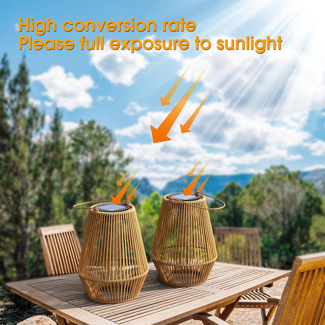 KagoLing Solar Laternen für Aussen, 4 Stücke Solarlampen für Draussen im Böhmischen Stil mit LED-Glü