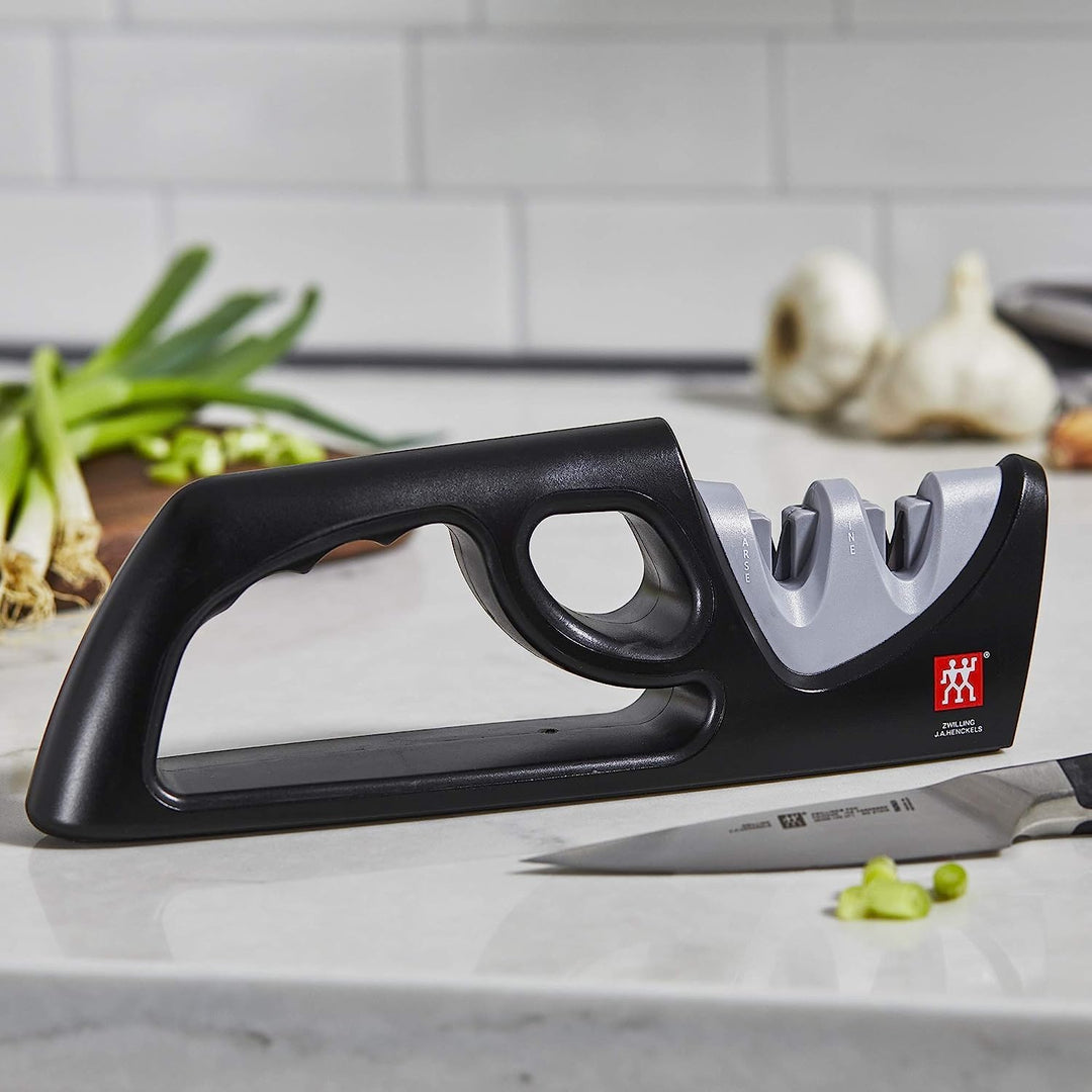 ZWILLING 2-stufiger Durchziehspitzer, 32602-000 Edelstahl 2-stufiger Durchziehschärfer, Edelstahl 2-