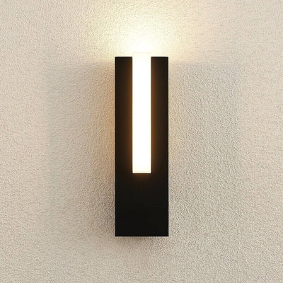 Lucande LED Wandleuchte aussen 'Virgalia' (Modern) in Schwarz aus Aluminium (1 flammig,) - LED-Ausse