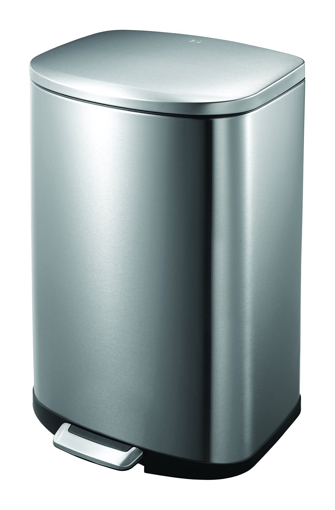 EKO Della Tretmülleimer 50L Edelstahl (41.6 x 37.6 x 69.2 cm, Dämpfer-System, Fingerabdruck frei, Ab