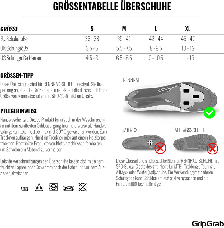 GripGrab Flandrien wasserdichte Gestrickte Rennrad Regenschutz Überschuhe Knitted Aero Radsport Über