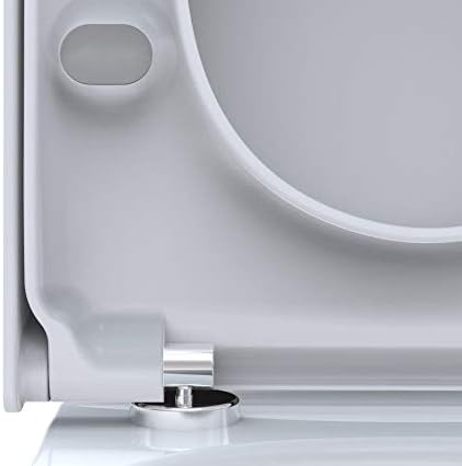 WC-Sitz für Duravit STARCK 3 mit Absenkautomatik SoftClose D-Form Edelstahlscharnier antibakterielle