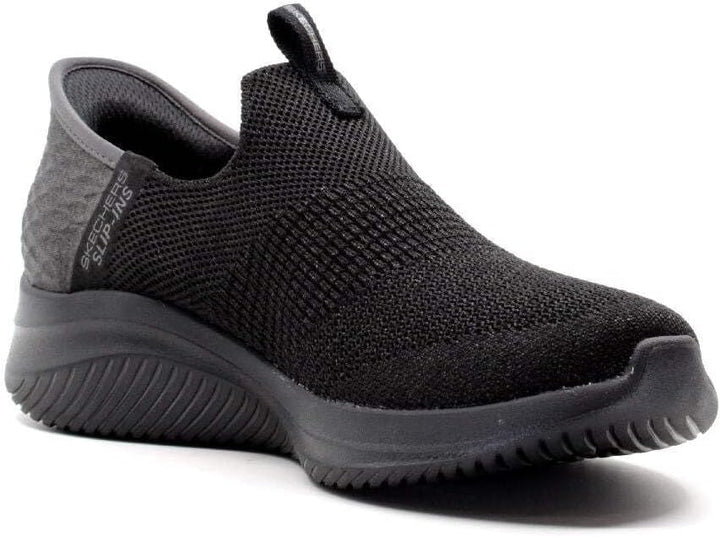 Skechers Damen Ultra Flex 3.0 Smooth Step Sneakers,Sports Shoes 35.5 EU Black Knit Jersey Trim, 35.5