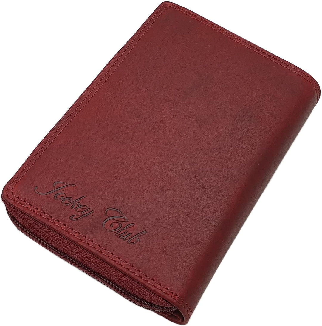 Echt Rindleder Damen Geldbörse / Geldbeutel / Portemonnaie / Geldtasche / Portmonee in Hochformat mi
