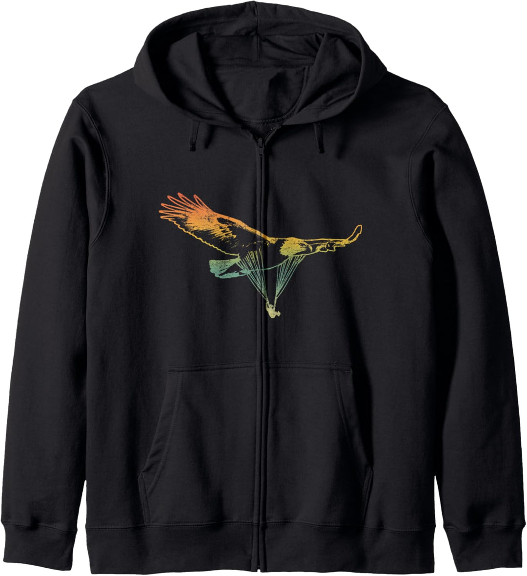 Gleitschirmfliegen Adler fliegender Retro Gleitschirm Kapuzenjacke