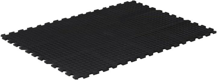 Gummi-Bodenfliese Schwarz 12 mm 90x120 cm | Stossdämpfend, geräuschreduzierend, rutschfeste Untersei