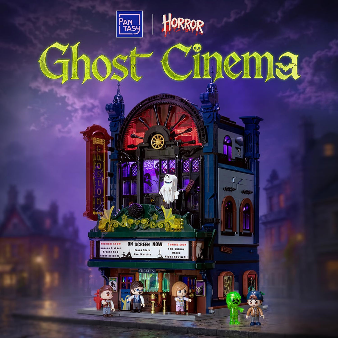 PANTASY Geisterkino Klemmbaustein-Set mit LED-Beleuchtung für Erwachsene