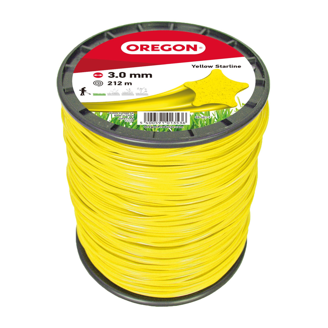 Oregon 69-461-Y Gelber Mähfaden mit sternförmigem Querschnitt, für Rasentrimmer und Freischneider, p