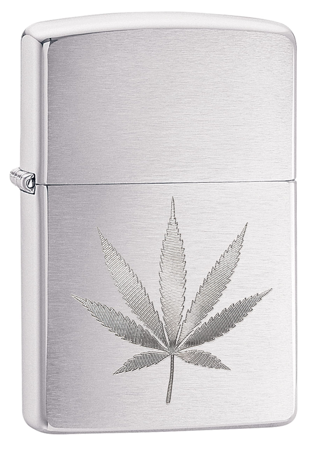 Zippo – Leaf Design Engraved, Chrome Brushed – Benzin Sturm-Feuerzeug, nachfüllbar, in hochwertiger