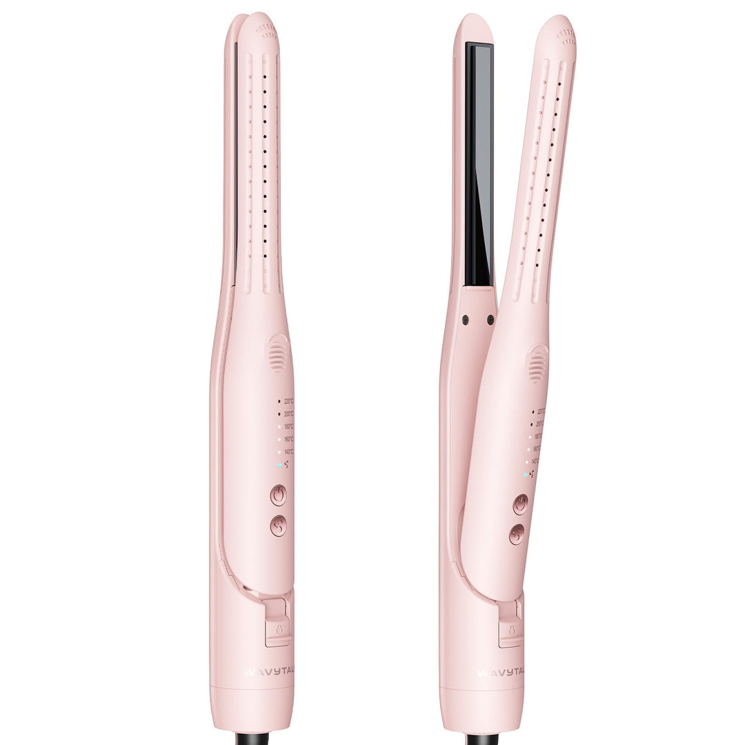 Wavytalk Mini Airflow Lockenstab und Glätteisen, Cool Curl Pencil Airflow Styler für kurzes Haar, Pi