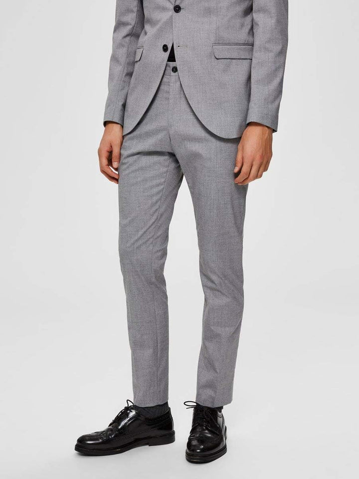 Selected Homme Male Hose Slim Fit 48 Grau (Light Grey Melange), 48 Grau (Light Grey Melange)