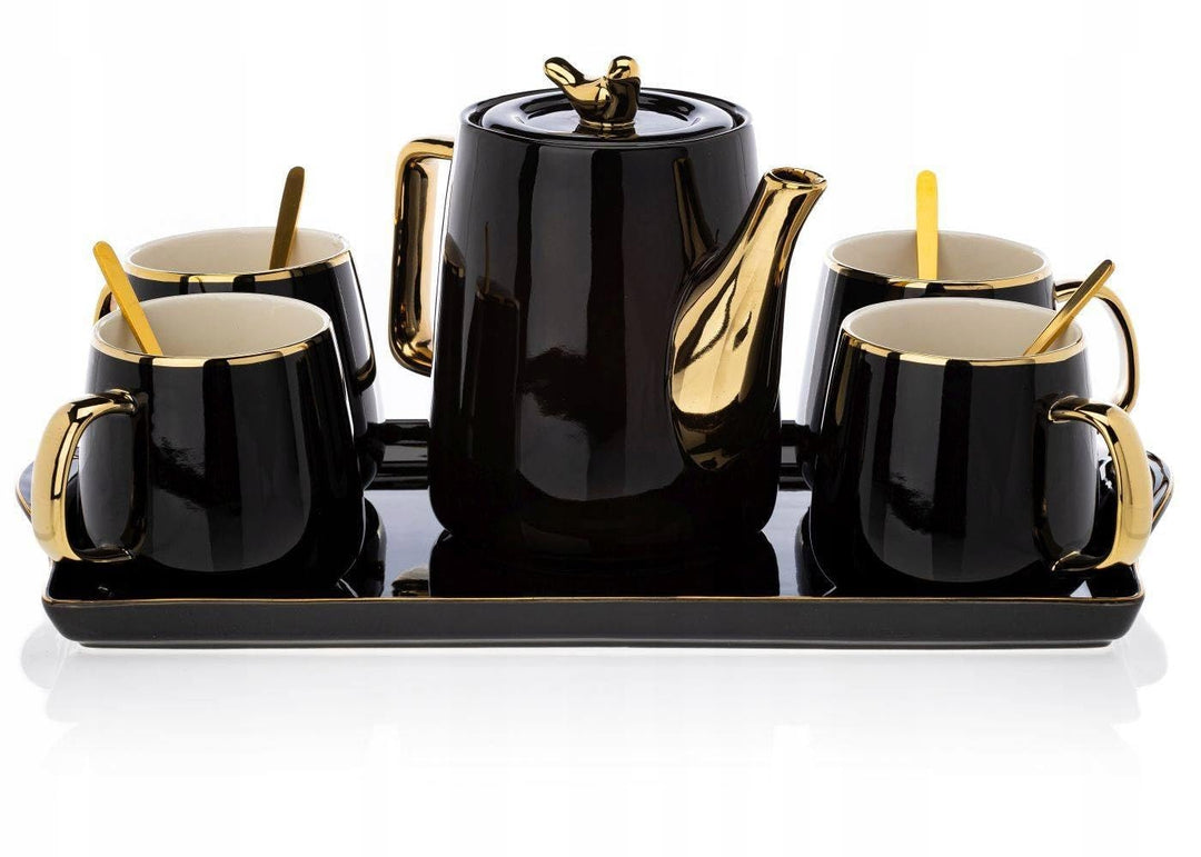 HowHomely Kaffeeservice Porzellan Teeservice 10 Stück - Tee Services Set Kaffeegeschirr für 4 Person