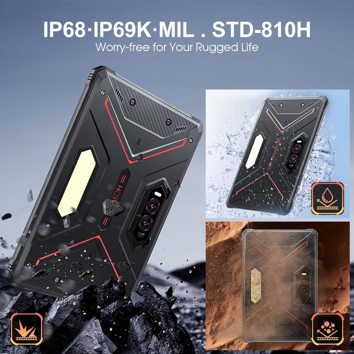 HOTWAV R9 Plus Outdoor Tablet 11 Zoll FHD+ 2025, 20080mAh Grosse Akku Rugged Tablet PC, 20GB+512GB/2
