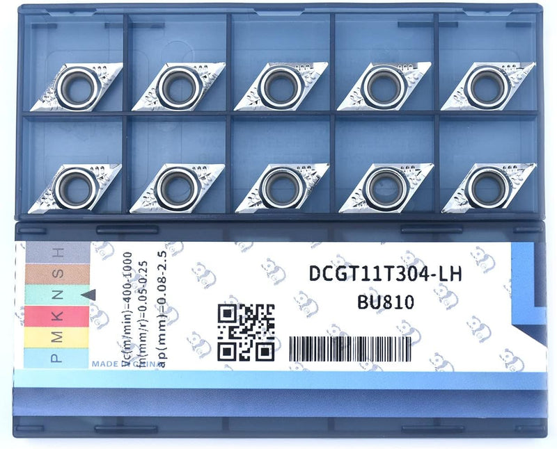 CDBP DCGT 11T304 DCGT32,51 Wendeschneidplatten Aluminium zum Drehen von Schneidwerkzeugen, 10 Stück