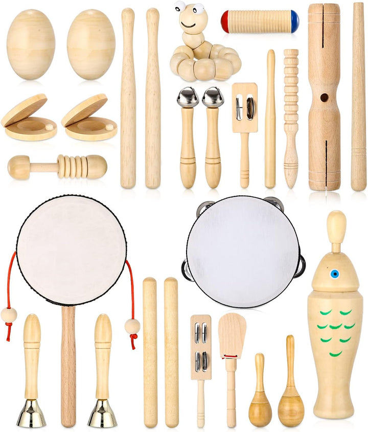 JOFLVA Musikinstrumente Für Kinder, 29 PCS Musikinstrumente Musical Instruments Set, Kinderspielzeug