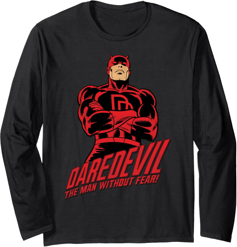 Marvel Daredevil Superhero Man Without Fear Langarmshirt