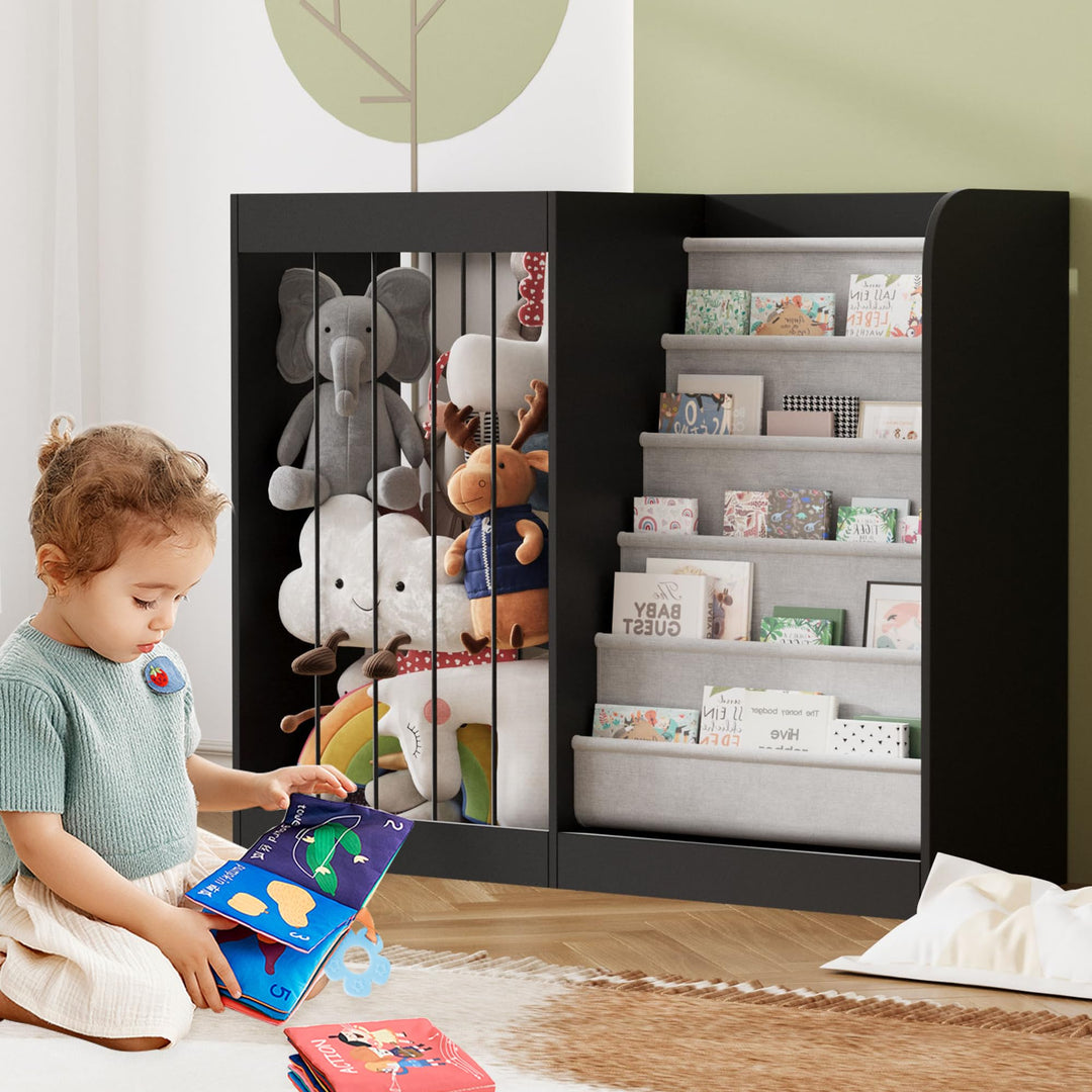 NACHES Kinder Bücherregal Spielzeugregal Kuscheltier Aufbewahrung Kinderregal Spielzeug-Organizer fü