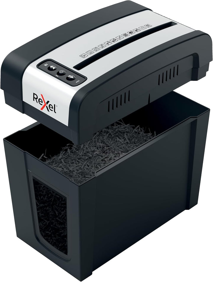 Rexel MC3-SL Slimline Whisper-Shred™ Aktenvernichter, Mikroschnitt, schreddert bis zu 3 Seiten, Sich