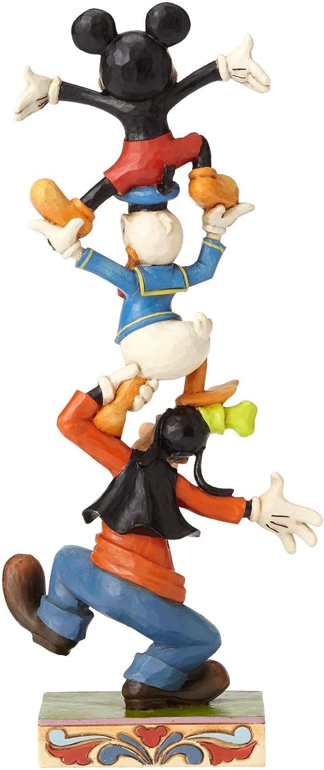 Enesco Disney Tradition 4055412 Figur Teetering Tower, Goofy, Donald Duck & Mickey Mouse, Harz, Mehr