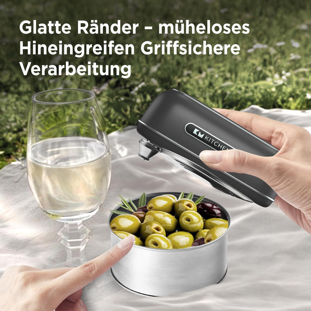 Orbit One wiederaufladbarer Dosenöffner von Kitchen Mama: Freihändige Bedienung, Aufladen über USB-C