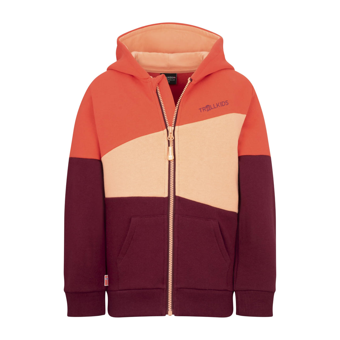 Trollkids Kinder Kapuzenpulli Alesund 104 Koralle/Kirschrot, 104 Koralle/Kirschrot
