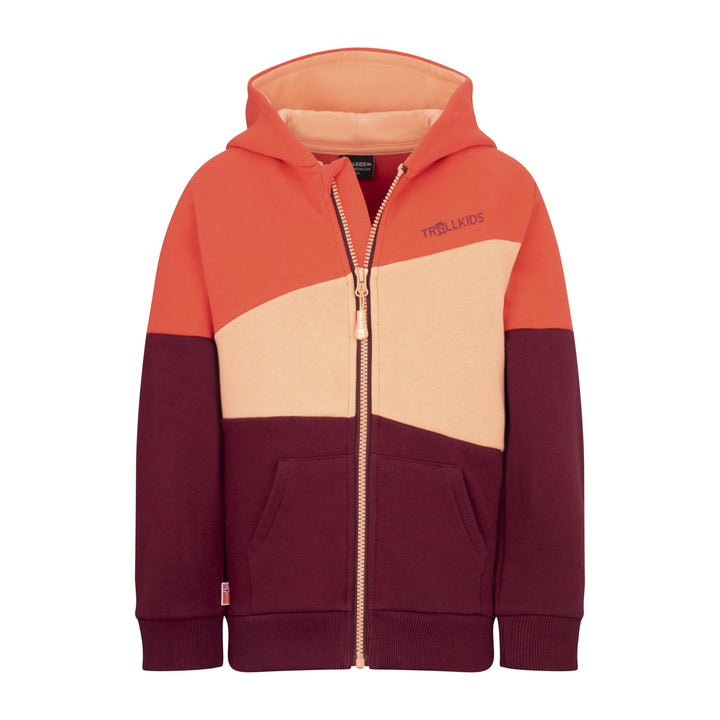Trollkids Kinder Kapuzenpulli Alesund 104 Koralle/Kirschrot, 104 Koralle/Kirschrot