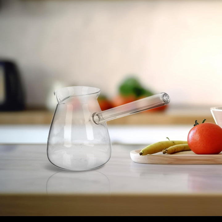 Housoutil Transparente Türkische Kaffeekanne 450 Ml Verdicktes Hochborosilikatglas Praktische Mit Se